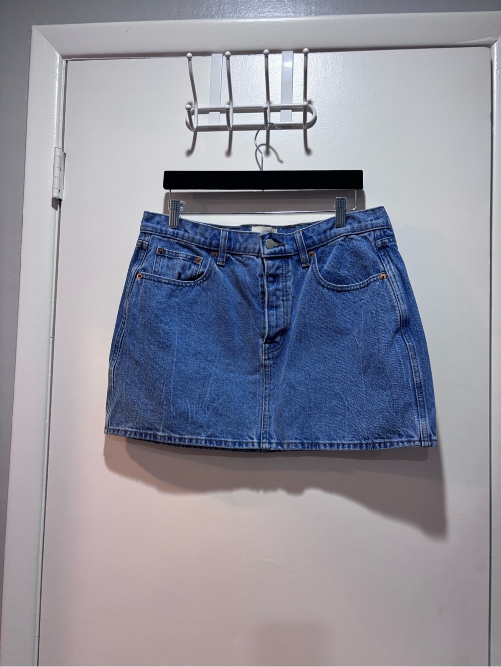 Blue Denim Mini Skirt